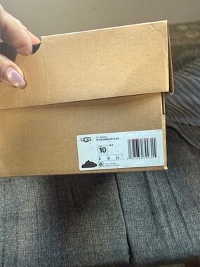 UGG Brown Cardboard Shoe Box with Label